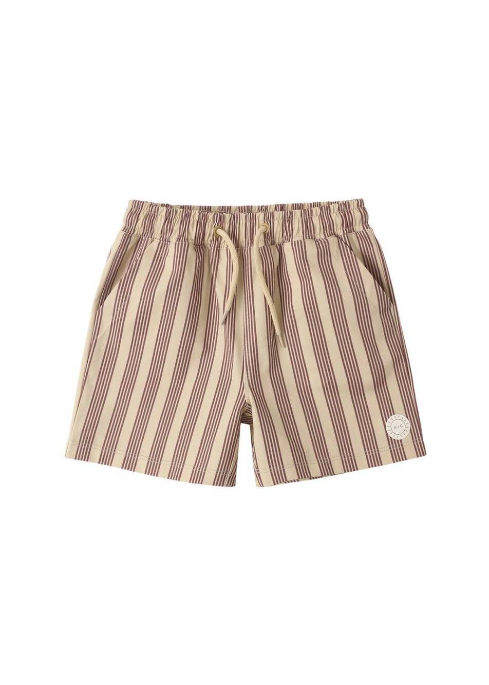 NEW RYLEE + CRU kid's striped boardshort in butterscotch